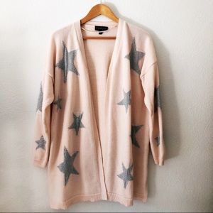 Pink silver star sweater